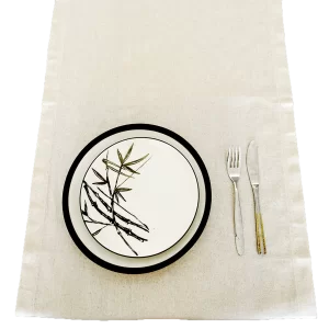 Full Keten Masa Örtüsü Düz Runner 152x42