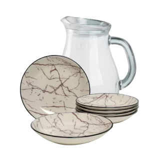 Porselen Yemek Servis Tabağı Takımı 6 Parça 22cm