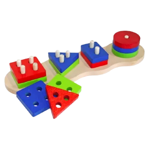 Doğal Ahşap Geometrik Yapboz