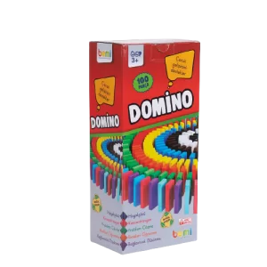 Doğal Ahşap Domino 100 Parça