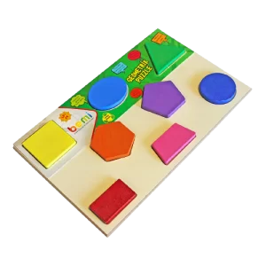 Doğal Ahşap Doğal Geometrik Yapboz