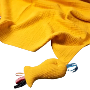 Full Pamuk 4 katlı Muslin Oyun Arkadaşlı Battaniye 80x90