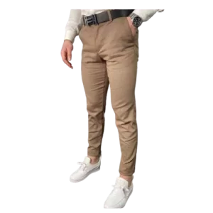 Armürlü Keten Slim Fit Pantolon Erkek