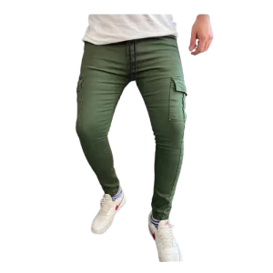 Kargo Cep Slim Fit Lastikli Erkek Pantolon