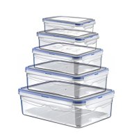 5 Sealed Storage Containers  0,4 + 0,8 + 1,4 + 2,6 + 4,3 L