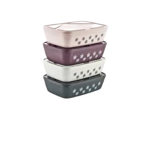 4,5 LT Desenli Yaprak Saklama Kabı